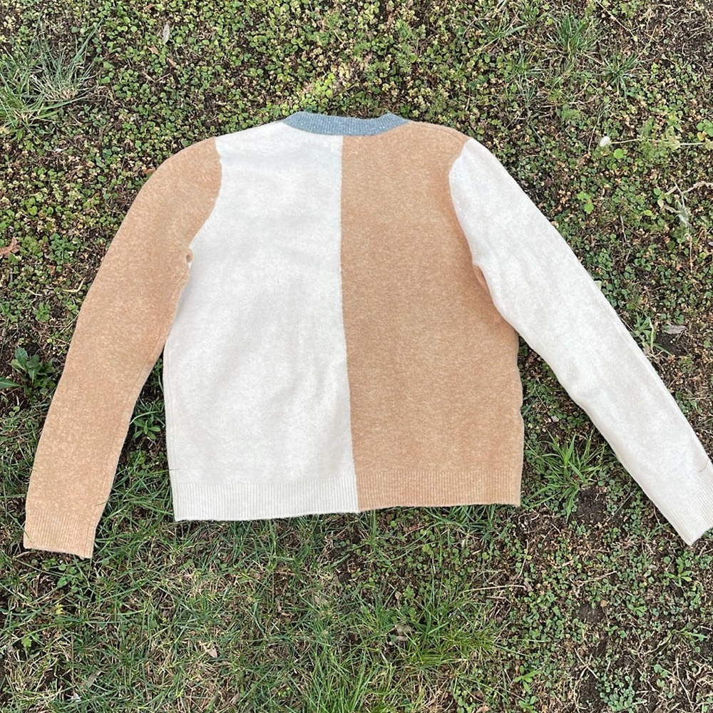 NWOT Mango Colorblock Wool Sweater - Picture 2 of 4